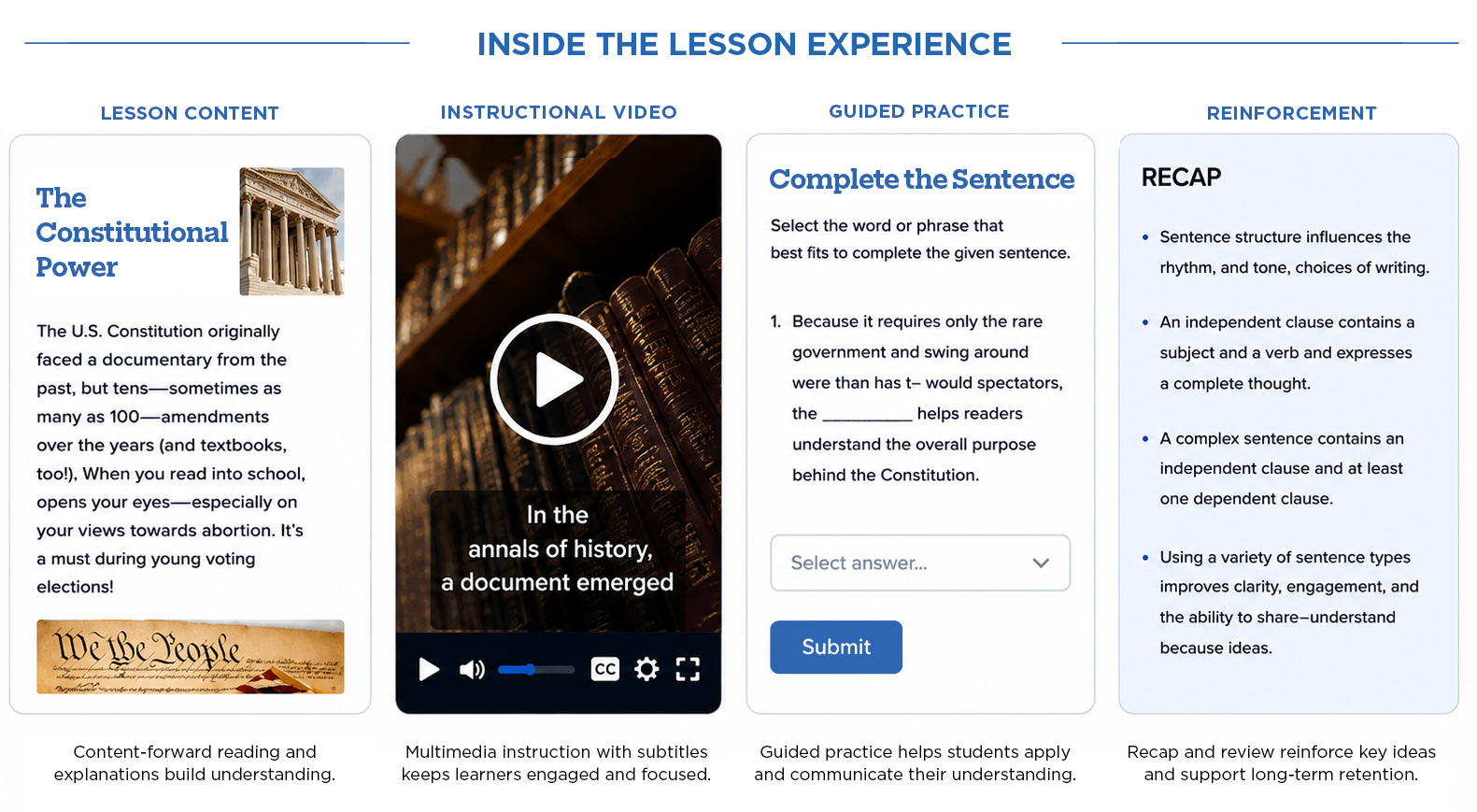 Inside the Lesson Experience